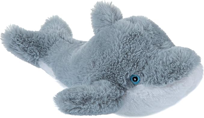 Wild Republic EcoKins Mini Dolphin Stuffed Animal 8 inch, Eco Friendly Gifts for Kids, Plush Toy, Handcrafted Using 7 Recycled Plastic Water Bottles