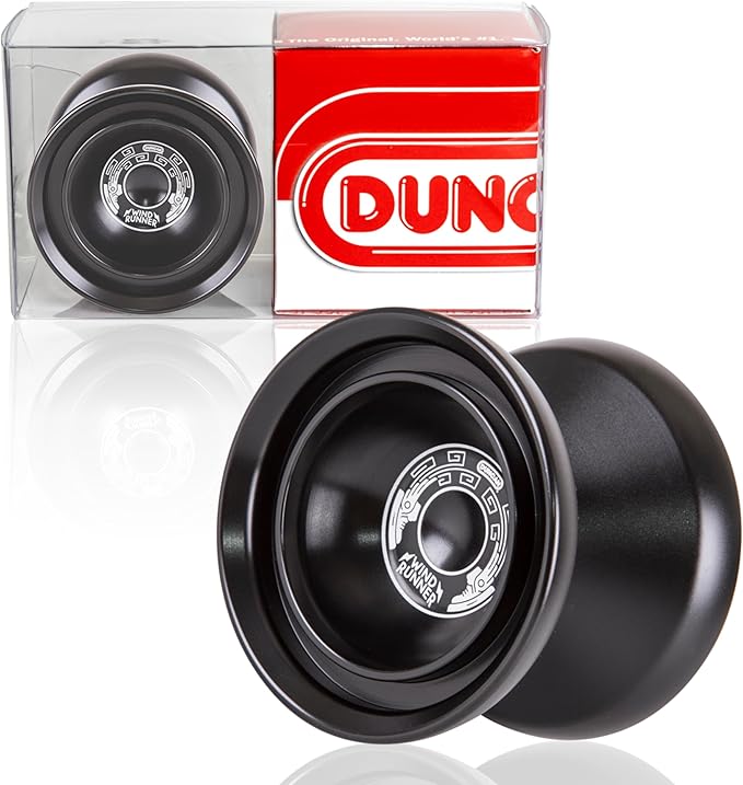 Duncan Toys Windrunner Yo-Yo [Black] - Unresponsive Pro Level Aluminum Yo-Yo with Double Rim, Concave Bearing, SG Sticker Response
