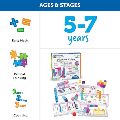 Learning Resources MathLink Cubes Kindergarten Math Activity Set: Fantasticals!