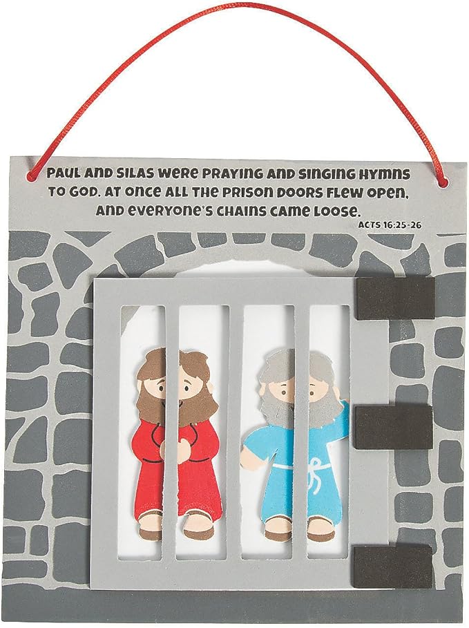 Fun Express Paul & Silas in Prison Craft Kit - Crafts for Kids and Fun Home Activities - VBS Vacation Bible School Supplies/Decor