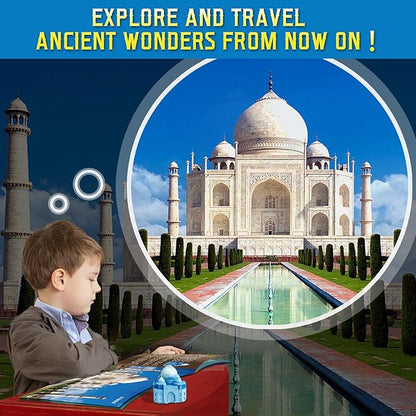 Ancient Wonders Dig Kit, Excavate 6 Famous Landmarks Figurines & 6 Rocks, with History Learning Cards, Wonders of The World Toy Archaeology Set, STEM Party Favor Gifts for Boys & Girls Age 6+
