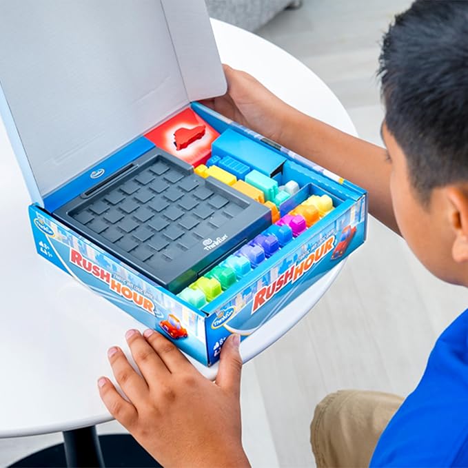 ThinkFun Rush Hour Traffic Jam Logic Game - Engaging STEM Toy for Kids Age 8 and Up | Enhances Reasoning & Planning Skills | Over 20 Awards Winner | Trusted Worldwide Seller for Over 20 Years