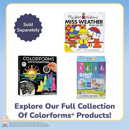 Colorforms Bluey Set - Repositionable Pieces Stick Like Magic - Scenes and Pieces from The Show Bluey for Storytelling Imaginative Play - Ages 3+