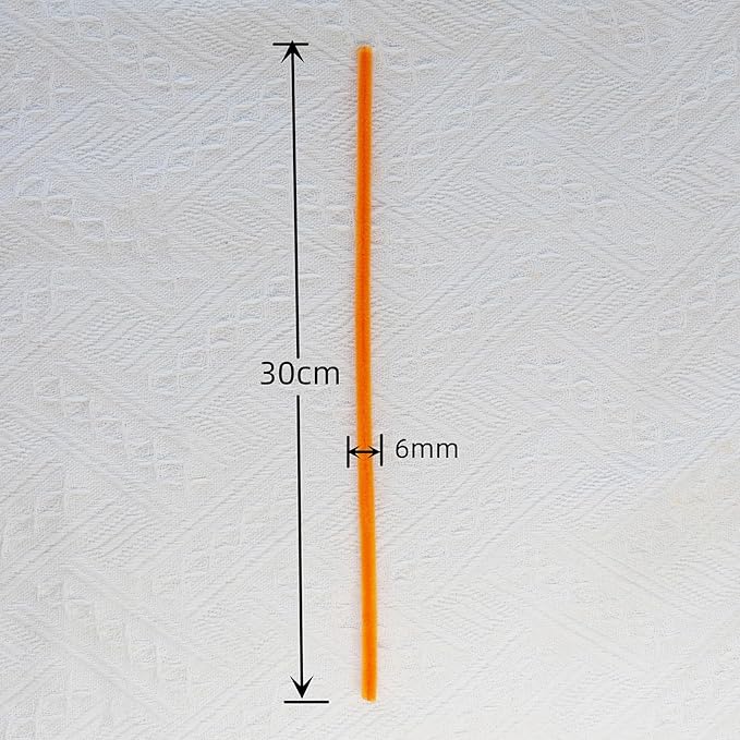 Qirimoi Orange Pipe Cleaners Craft Pipe Cleaners Bulk Pipecleaners Crafts Supplies，200Pcs Orange