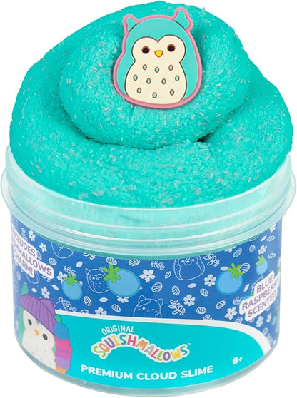 Original Squishmallows Winston Premium Cloud Slime - Limited Release, Blue Raspberry Scent, 8 oz. Jar