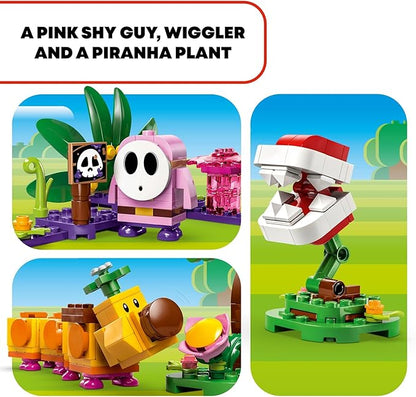 LEGO Super Mario Soda Jungle Maker Set, Customizable Nintendo Birthday Gift, Mario Playset for Kids, Pink Shy Guy and a Wiggler, Jungle Toys for Boys, Girls and Any Gamers Ages 7 and Up, 71434