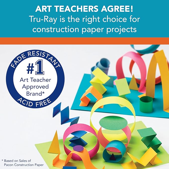 Pacon 103057 Tru-Ray Construction Paper, 76 lbs., 12 x 18, Warm Brown, 50 Sheets/Pack