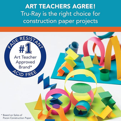 Tru-Ray® Construction Paper, 50% Recycled, 9" x 12", Purple, Pack Of 50