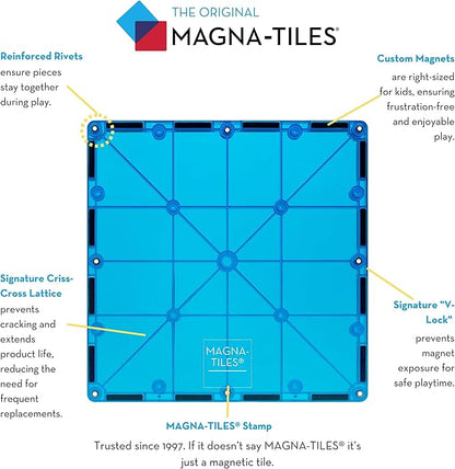 MAGNA-TILES Classic 100-Piece Magnetic Construction Set, The ORIGINAL Magnetic Building Brand