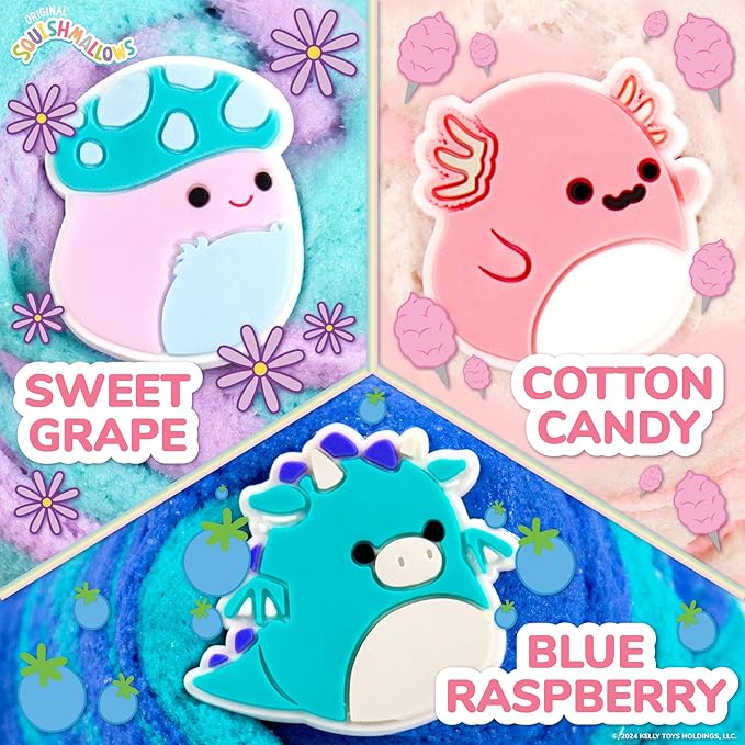 Original Squishmallows Premium Cloud Slime, 3-Pack, 9 Add Ins, 8 oz.