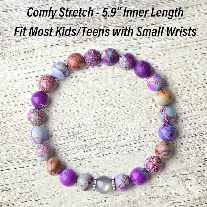 THEMEROL Handmade Gifts for Girls/Women-Love/Protection-Natural Crystal Bracelet for Daughter Granddaughter Niece Sister Mom Aunt Wife
