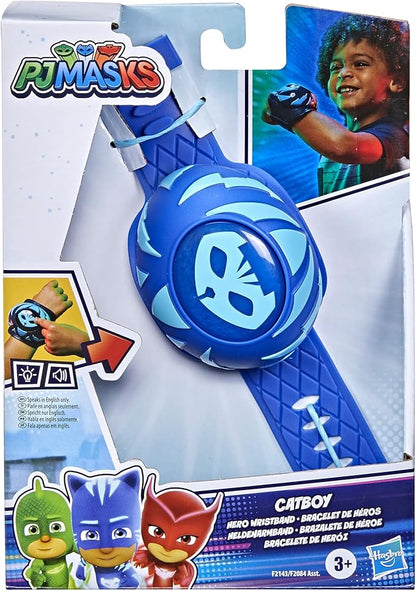 PJ Masks Catboy Power Wristband Preschool Toy, Costume Wearable with Lights and Sounds for Kids Ages 3 and Up, Blue, 14 Different Sound Effects, Standard Packaging