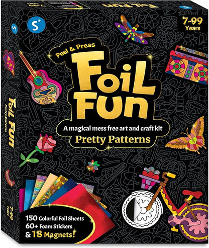 Skillmatics Art & Craft Activity - Foil Fun Pretty Patterns, Mess-Free Art, Magnets & Supplies, DIY Colorful Creative Activity, Craft Kits, Gifts for Kids, Teens, Adults, Families