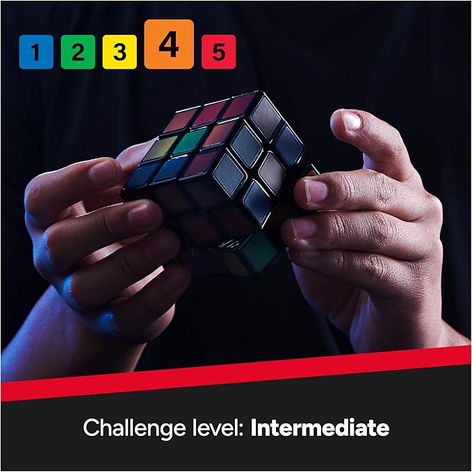Rubik’s Cube, Phantom, 3x3 Cube Advanced Color-Changing Problem-Solving Brain Teaser, Classic Color-Matching Puzzle, Fidget Toy, Sensory Puzzle, for Adults, Teens, Kids Ages 8 & Up