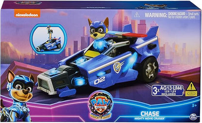 Paw Patrol: The Mighty Movie, Toy Car with Chase Mighty Pups Action Figure, Lights and Sounds, Kids Toys for Boys & Girls 3+