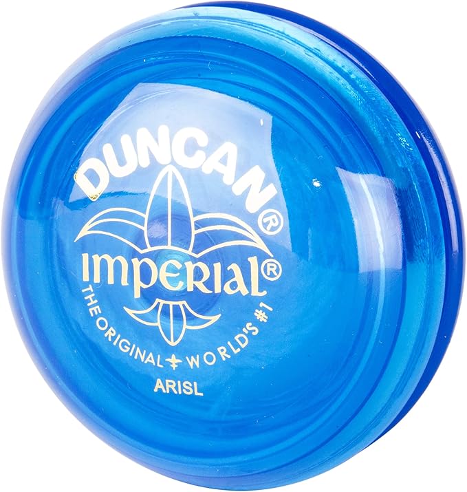 Duncan Toys Imperial Yo-Yo, Beginner Yo-Yo with String, Steel Axle and Plastic Body, Blue
