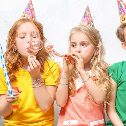 Bonuci 12 Pcs Kids Motivational Friendship Bracelets Letter Beads Bracelets for Girls Toddler Bracelets Gifts Bulk for Girls Kids