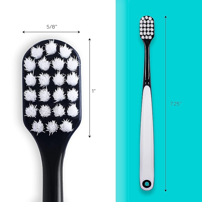 Extra Soft Toothbrush, Nano Toothbrush For Sensitive Gums, Extra Soft Toothbrushes Adult Sensitive Teeth, Ultra Soft Toothbrush for Extra Protection Gum Care, Perfect for Adults (4 Pack - Extra Wide)