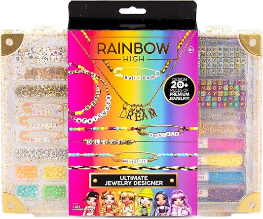 Rainbow High Ultimate Jewelry Designer, DIY Jewelry Making Kit, Design 20+ Pieces of Jewelry, Great Weekend or Sleepover Activity for Girls, Bead Kit for Kids Teens & Tweens Ages 8, 9, 10, 11