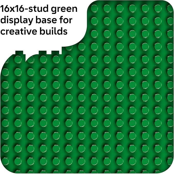 LEGO DUPLO Green Building Plate - Learning and Educational Building Toy for Toddlers, Preschool, Boys and Girls, Ages 1.5+ - Gift Ideas for Birthdays - 10460