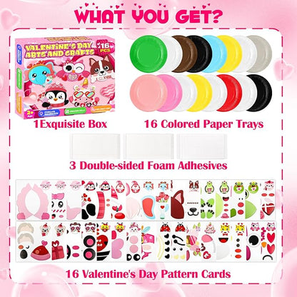 16 Pack Arts and Crafts for Kids, Toddler Crafts Animal Paper Plate Art Kit Gift for 3 4 5 6 Year Old Boys Girls DIY Kids Crafts for Birthday Party Favor Preschool Classroom Party Games