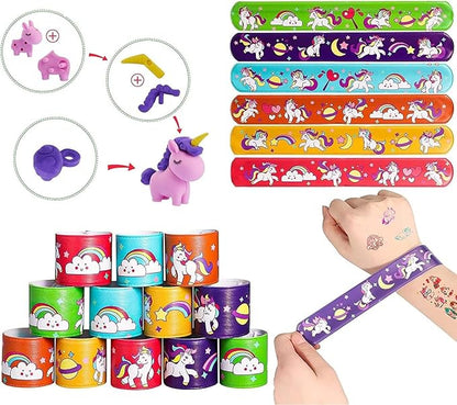 102Pcs Unicorns Party Favors for Kids Girls 3-4-8-12, Birthday Gift, Small Bulk Toys Treasure Box Toys for Classroom Reward Carnival Prizes, Easter Goodie Bag Stuffers Pinata Fillers