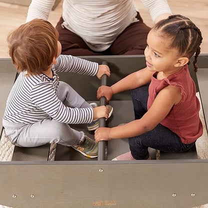 ECR4Kids Rocking Boat and Steps, Play Center, Grey Wash