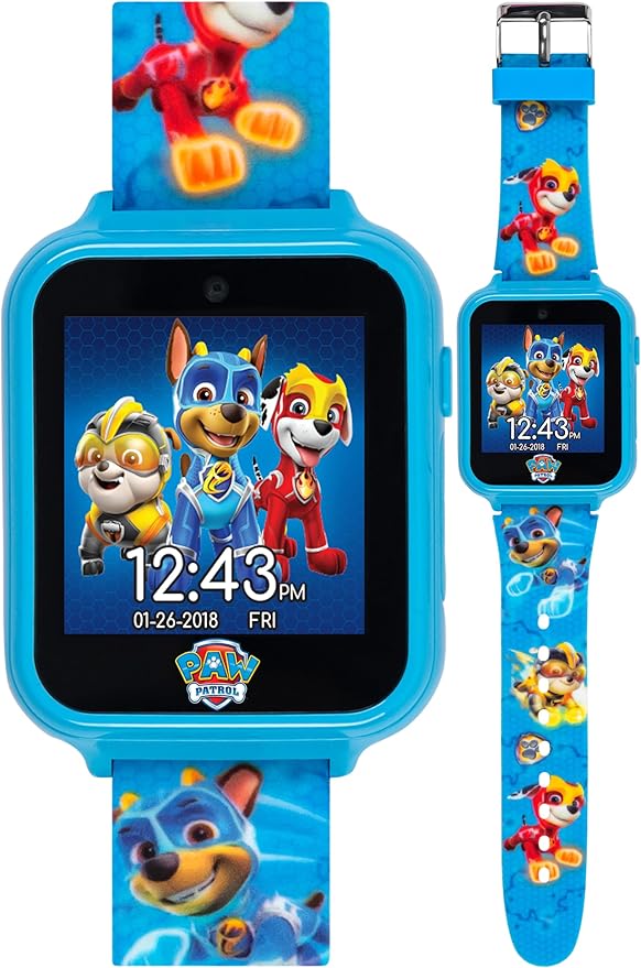 Accutime Paw Patrol Smart Watch with Camera for Kids and Toddlers - Interactive Smartwatch for Boys & Girls Featuring Games, Voice Recorder, Calculator, Pedometer, Alarm, Stopwatch, with USB Cable