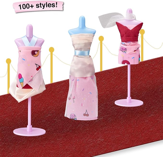 BANDAI 40433 Harumika Fashion Design for Kids-Craft Your Own Catwalk Looks with This Creative Kit-Double Torso Set-'Yummy All Over' Style Includes Reusable Mannequin, Fabric and Accessories