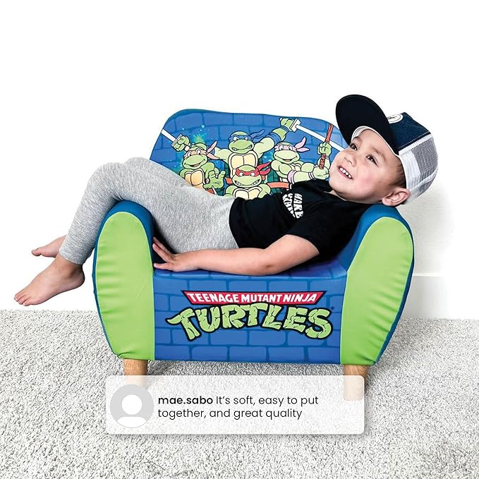 Delta Children Teenage Mutant Ninja Turtles Foam Chair for Kids, Green