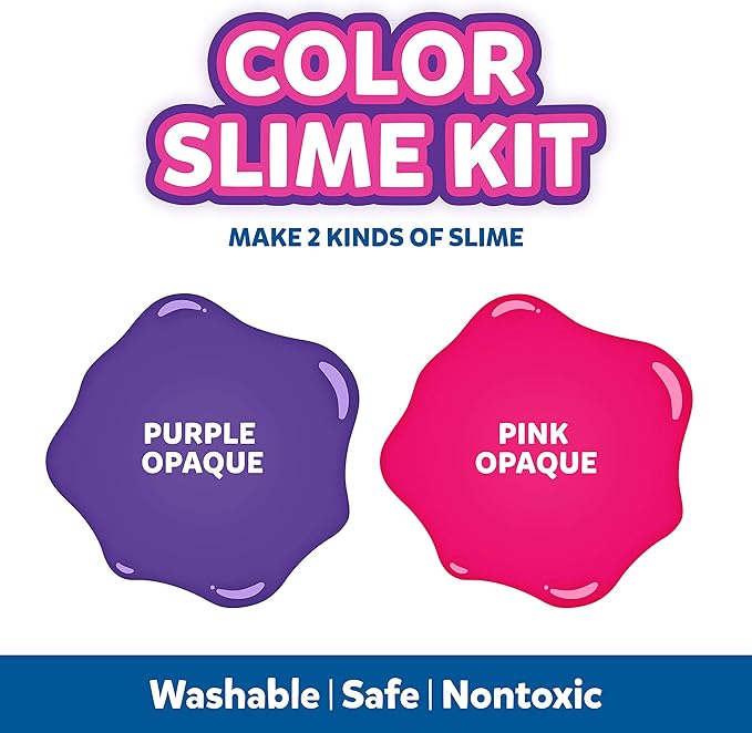 Elmer's Color Slime Kit, 2-Count + 2-Activator, Pink/Purple