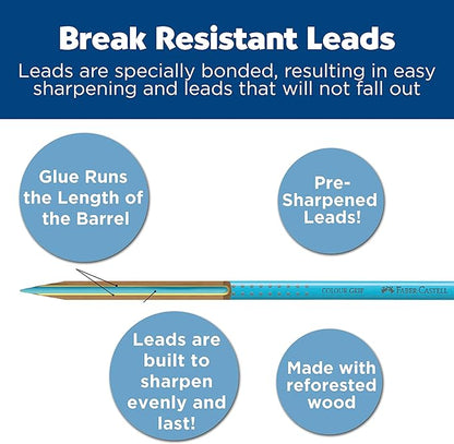 Faber-Castell Grip Watercolor EcoPencils: 12 Watercolor Pencils with Brush, Watercolor and Colored Pencil Set, Art Supplies for Kids