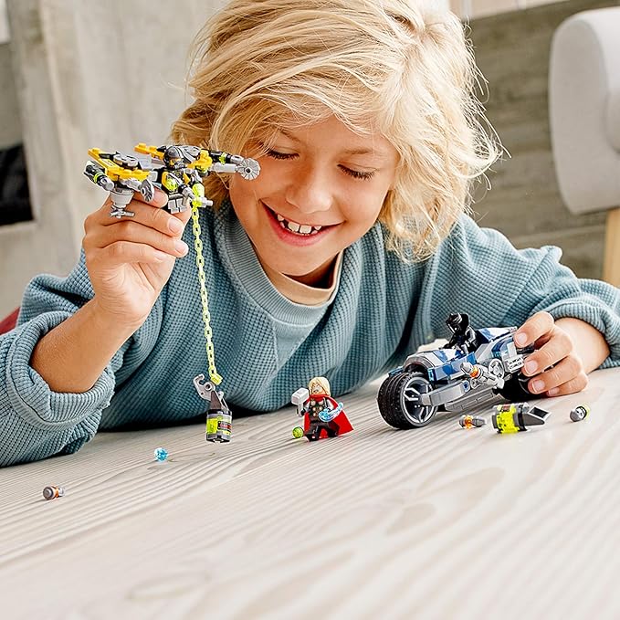 LEGO Marvel Avengers Speeder Bike Attack 76142 Black Panther and Thor Buildable Superhero Toy, Great Gift for Kids, New 2020 (226 Pieces)