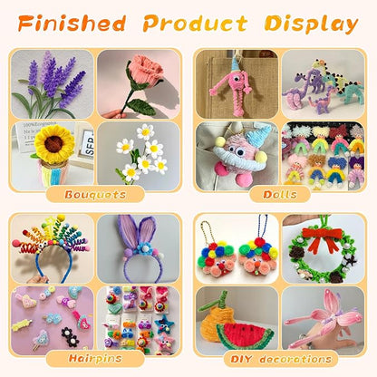 Pipe Cleaners, 100Pcs Chenille Stems Pipe Cleaners Craft, Creative Craft Pipe Cleaners, Crafting Pipe Cleaners Supplies for Festivals Flower Making, DIY Home Decorations/Light Brown