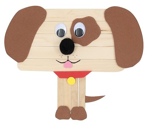 Creativity Street Premium Wood Craft Sticks, Natural, Pack of 1000, 4-1/2 X 3/8 X 1/2 in