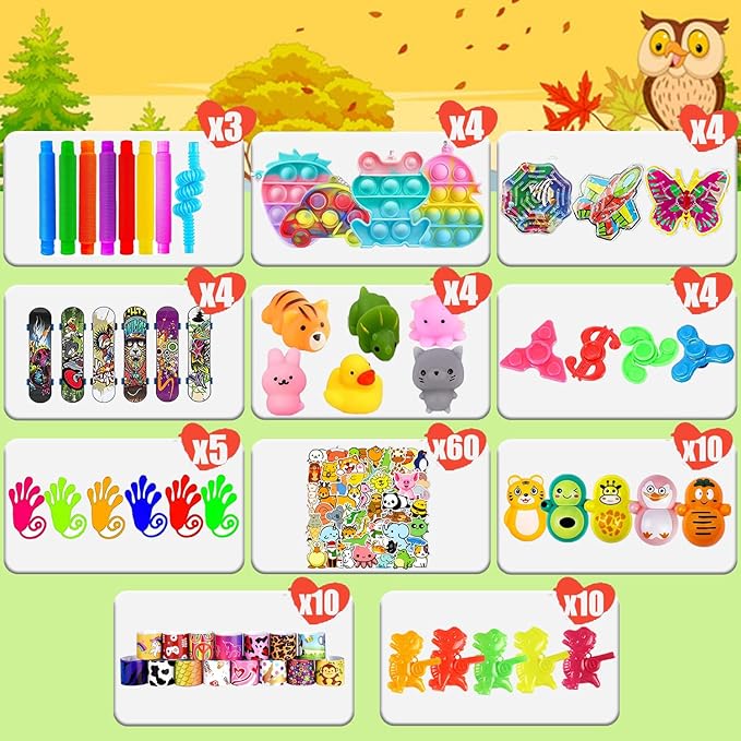 118 Pcs Party Favors for Kids, Treasure Box Toys for Classroom, Prize Box Toys for Kids Classroom, Treasure Chest for Kids Prizes Pinata Stuffers