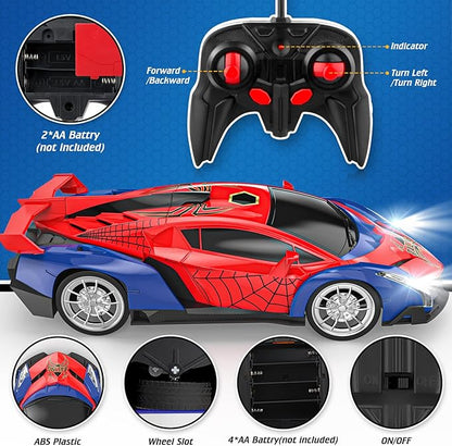Growsland 2024 Remote Control Car for Kids, RC Cars for Boys Kids 1:18 Electric Vehicle Toy Car Hobby Racing Car Toys with Lights & Controller, Birthday Gift for 3 4 5 6 7 8 9 Year Old Boys Girls