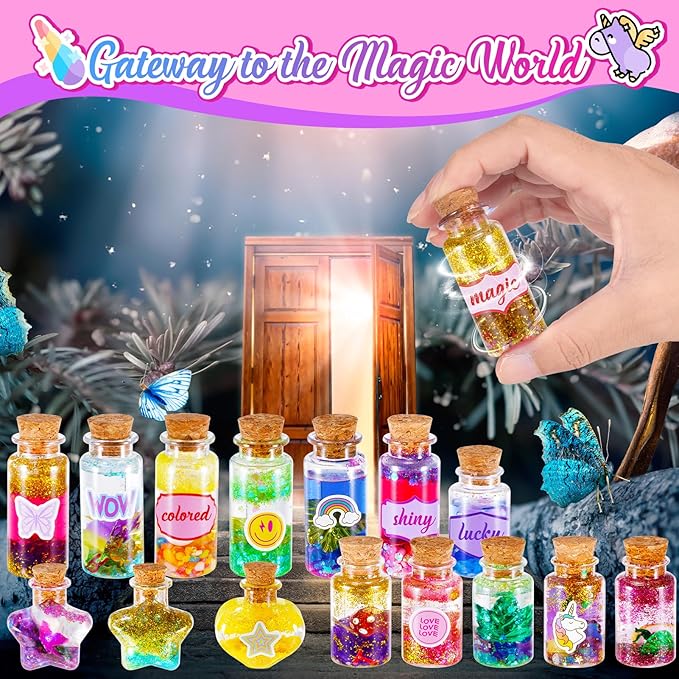 Potions Craft Kit for Kids - Magic Mix Kit 20 Bottles, Halloween Party Decorations,Gift for Christma, Birthday, Creative Art Craft Kit for Girls Boys 6 7 8 9 10 Year Old
