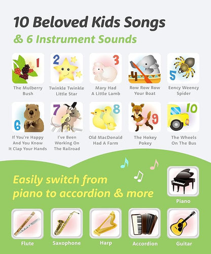 BEST LEARNING My First Piano Book - Educational Musical Toy for Toddlers Kids Ages 3-5 Years - Ideal 3, 4 Year Old Boy or Girl Birthday Present