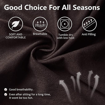 Recliner Couch Cover Leather Look Recliner Sofa Covers for 3 Cushion Reclining Sofa Slipcovers 8-Pieces Furniture Protector Spandex Fabric Washable (3 Seater, 01 Chocolate)