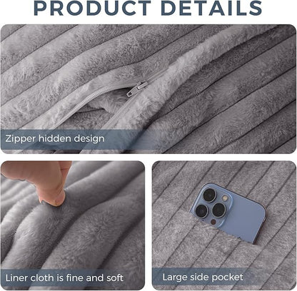 MAXYOYO Giant Bean Bag Chair Bed for Adults, Convertible Beanbag Folds from Lazy Chair to Floor Mattress Bed, Large Floor Sofa Couch, Big Sofa Bed, High-Density Foam Filling, Machine Washable Cover