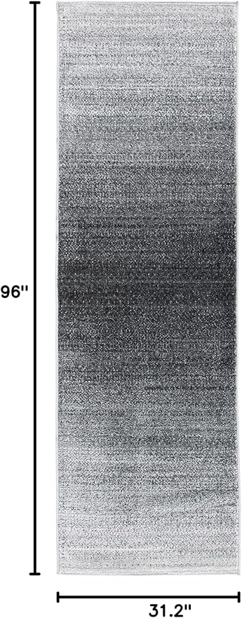 SAFAVIEH Adirondack Collection Runner Rug - 2'6" x 8', Grey & Dark Grey, Modern Ombre Design, Non-Shedding & Easy Care, Ideal for High Traffic Areas in Living Room, Bedroom (ADR142H)