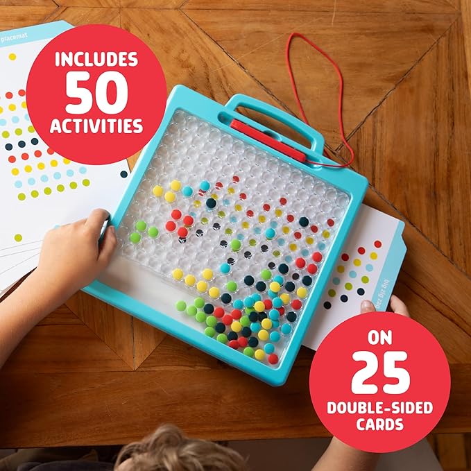 Chuckle & Roar Magnetic Dot Art Designer – Color-by-Number Stencil Art Toy for Kids Ages 3+ | Mess-Free, Travel-Friendly Creative Play
