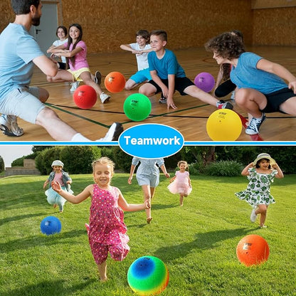 GSE Games & Sports Expert 5"/7"/8.5"/10" Inflatable Playground Ball, Kickball, Bouncy Dodge Ball, Handball for Kid/Adult, Perfect for Recess Ball Games, Gym, Yoga Exercises, Schools Sports Activities