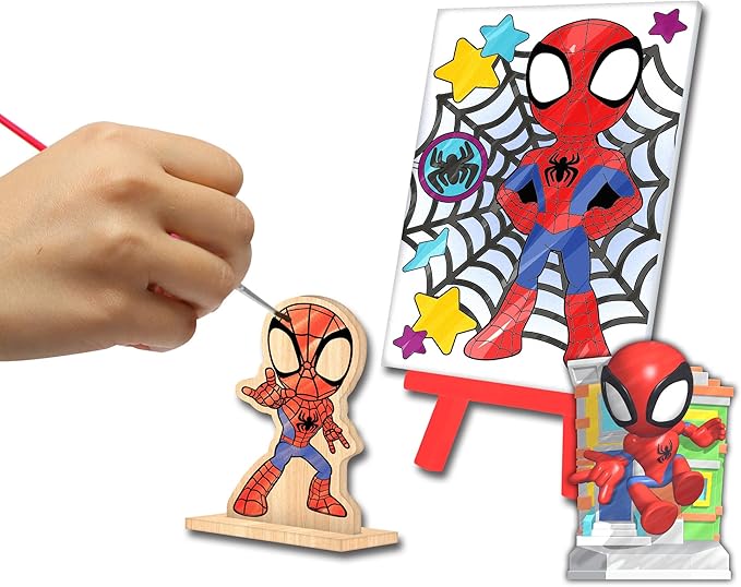 Spidey and his Amazing Friends 5 in 1 Creativity Tub, 50-Piece Preschool Arts and Crafts Activity Set, Kids Toys for Ages 3 Up