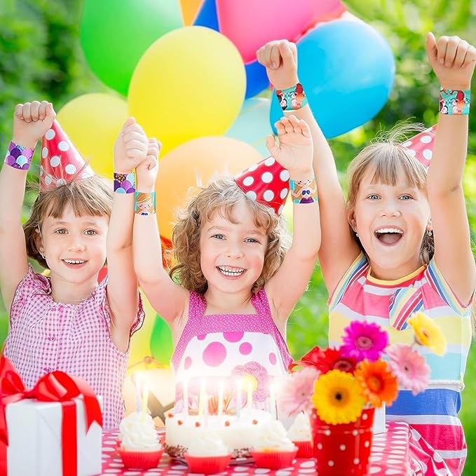 36 PCS Mermaids Slap Bracelets Kids Party Favors,Bulk Snap Bracelet Party Favors Supplies for kids&teens Gifts Teacher Classroom School Favors Prizes Exchanging Gift