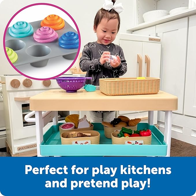 Learning Resources Smart Snacks Shape Sorting Cupcakes - Toddler Girl and Boys Toys, Play Food, Toy Kitchen Accesories, Fine Motor Skills, Preschool Montessori, Shape Sorter, Kids Birthday