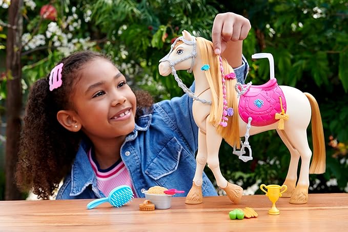 Barbie Toy Horse with Sounds, Music & Accessories, Inspired by Barbie The Great Horse Chase, Horse Moves, Dances & Blinks Eyes