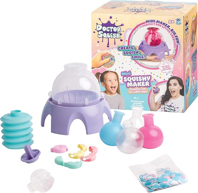 Doctor Squish Mini Squishy Maker | DIY Squishy Making Kit for Kids Ages 5 & Up | Make Your Own Squishies with TPR Balloons | Easy Maker Toy