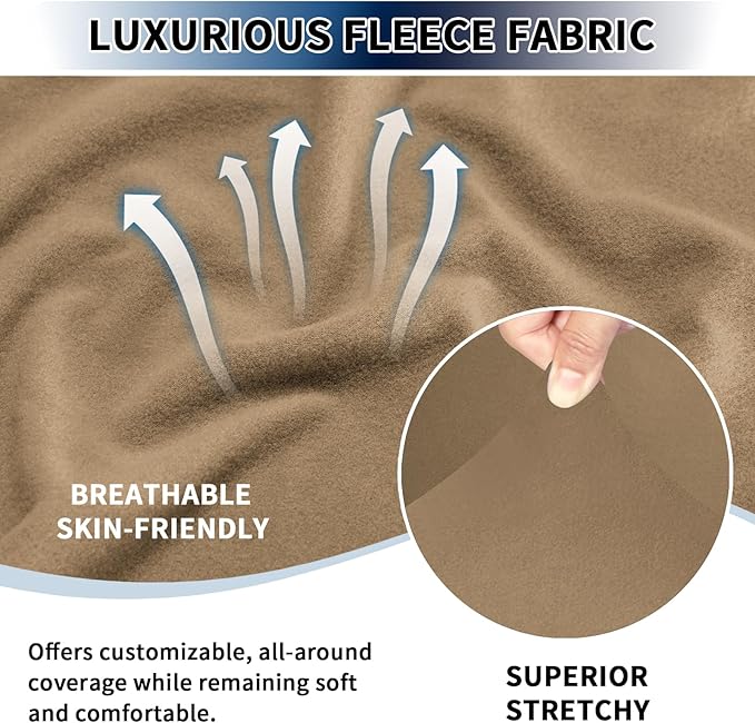 PureFit Recliner Console Cover for Reclining Couch Covers, Super Stretch Middle Console Slipcovers for Recliner Sofa Cover, Furniture Protector for Kids Pets with Pockets&Elastic Bottom, Camel